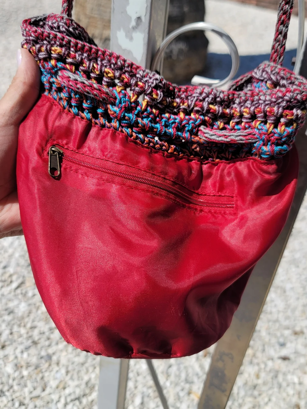 ✨ Mudd Y2K Vintage Boho Crochet Drawstring Bag ✨